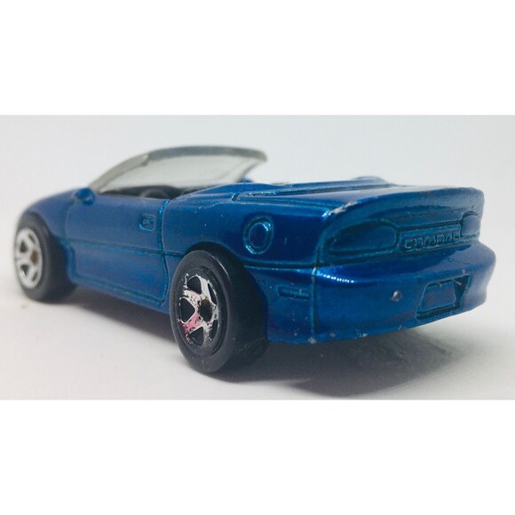 Hot Wheels Blue Black Racing Stripes 1995 Camaro Convertible Loose D44 VTG Wear - Picture 6 of 14